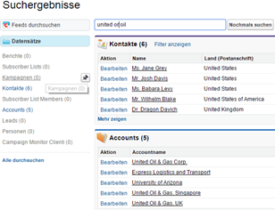 Globale Suche in Salesforce: OR-Operator