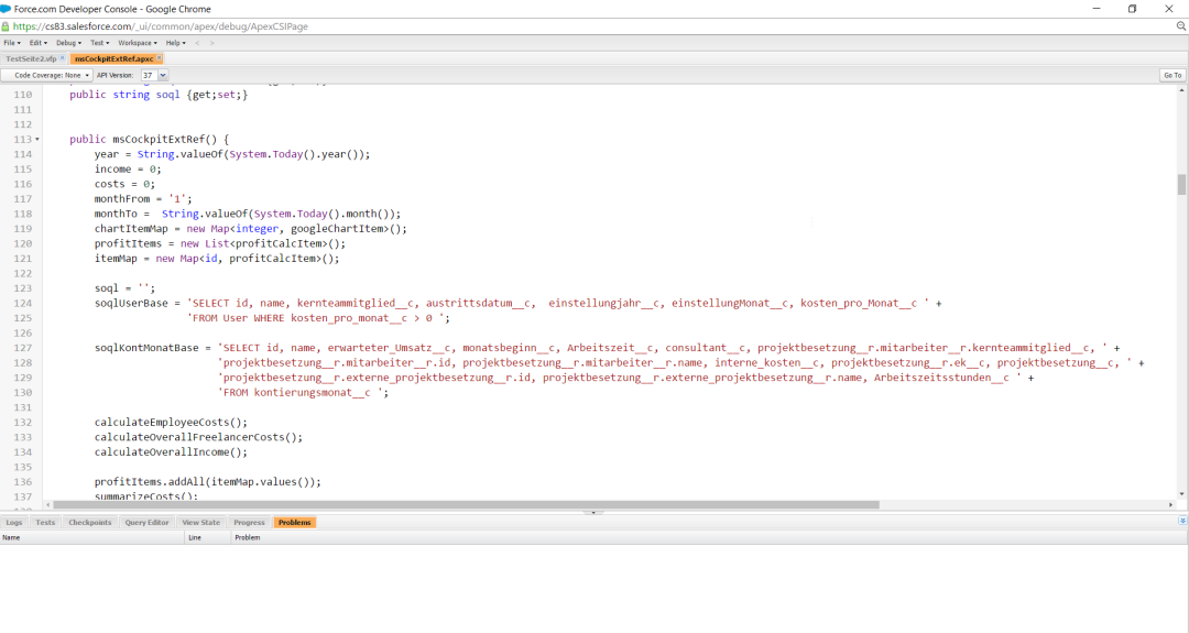 Die integrierte Salesforce IDE Salesforce Developer ConsoleDie integrierte Salesforce IDE Salesforce Developer Console