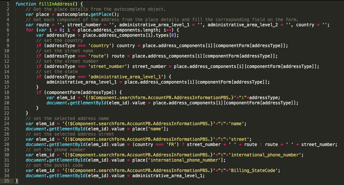 Visualforce Adressfelder füllen (Klicken zum Vergrößern)