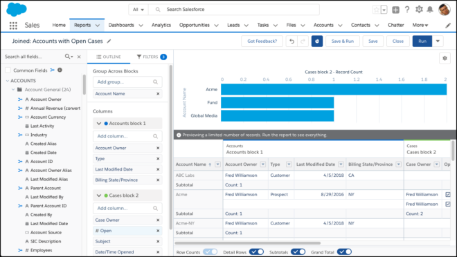 Salesforce Reports Und Dashboards In Lightning Experience