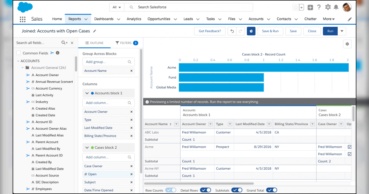 Salesforce Reports Und Dashboards In Lightning Experience