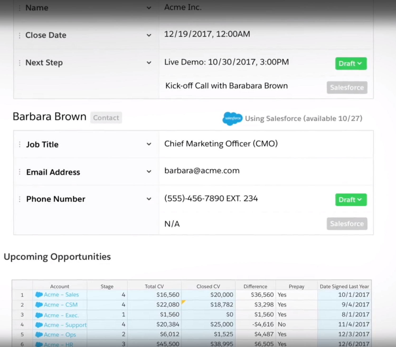 Salesforce und Quip: Echtzeitdaten in Quip