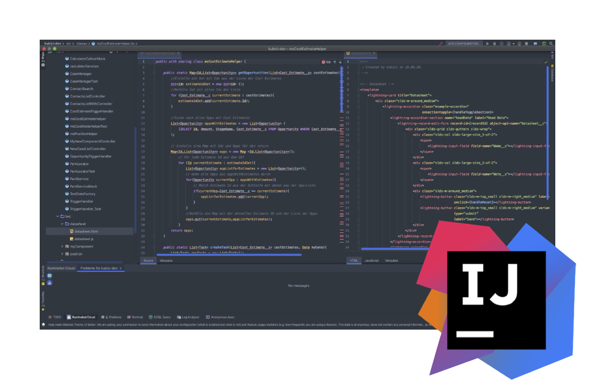 Screenshot der IntelliJ IDE