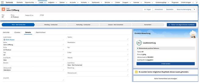 Salesforce Einstein Prioritätensetzung