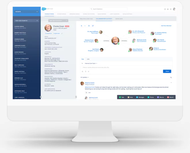 Salesforce Health Cloud | Screenshot des Systems