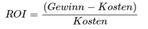 Performance Marketing | ROI Formel
