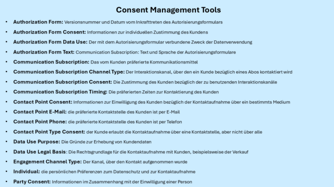 Übersicht Salesforce Consent Management Tools